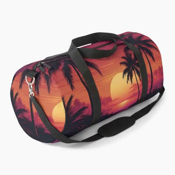 Item preview, Serene Tropical Sunset Over Palm Tree Beach designed and sold by ArtComixHaven.