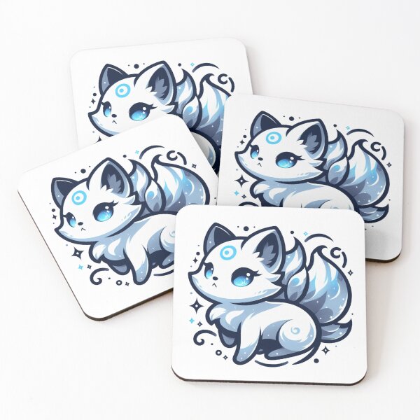 Item preview, Celestial Frost Kitsune designed and sold by KitsyShop.