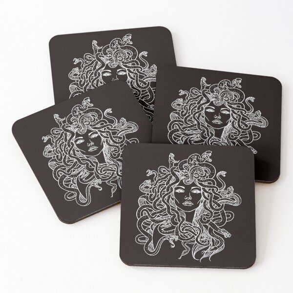 Item preview, Medusa white outline designed and sold by TraceyEvansArt.
