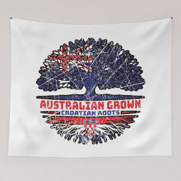 Item preview, Croatian Croatia Australian Australia Tree Roots Flag designed and sold by FlagX.