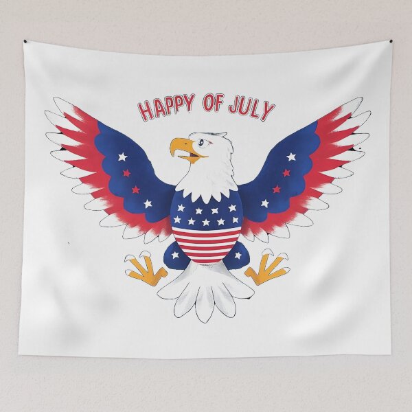 Item preview, Happy 4th of July Eagle Paint Art 3D Model designed and sold by Charlygood.