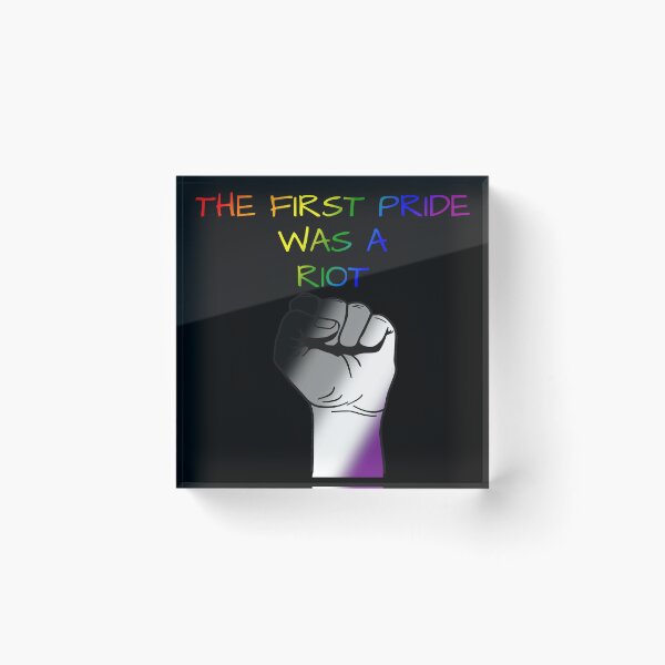 Item preview, The First Pride Was A Riot, Asexual Pride Flag Colors, Ace Pride Design  designed and sold by Travelslightly.