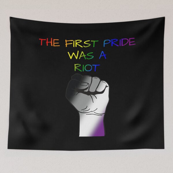 Item preview, The First Pride Was A Riot, Asexual Pride Flag Colors, Ace Pride Design  designed and sold by Travelslightly.