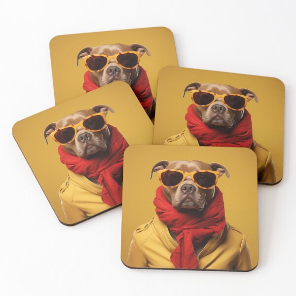 Item preview, Queen of Cool: Pitbull with Style and Sass -Funny animal  designed and sold by MonicaGoDesign.