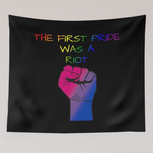 Item preview, The First Pride Was A Riot, Bisexual Pride Flag Colors, Bi Pride Design  designed and sold by Travelslightly.