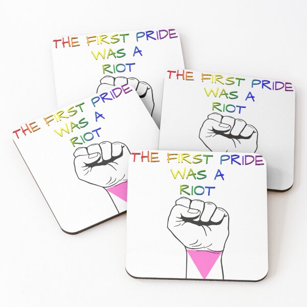 Item preview, The First Pride Was A Riot, LGBTQ Pride Flag Colors, Pink Triangle Pride Design  designed and sold by Travelslightly.