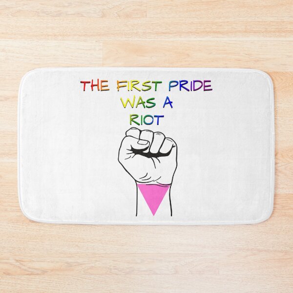 Item preview, The First Pride Was A Riot, LGBTQ Pride Flag Colors, Pink Triangle Pride Design  designed and sold by Travelslightly.