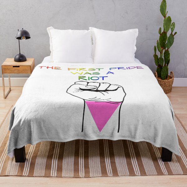 Item preview, The First Pride Was A Riot, LGBTQ Pride Flag Colors, Pink Triangle Pride Design  designed and sold by Travelslightly.