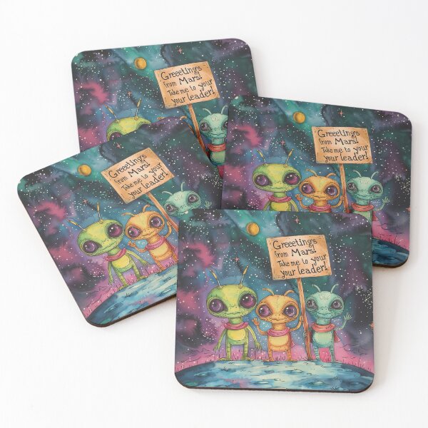 Item preview, Cute Aliens Art  designed and sold by Obsidian Ink by Wilshire.