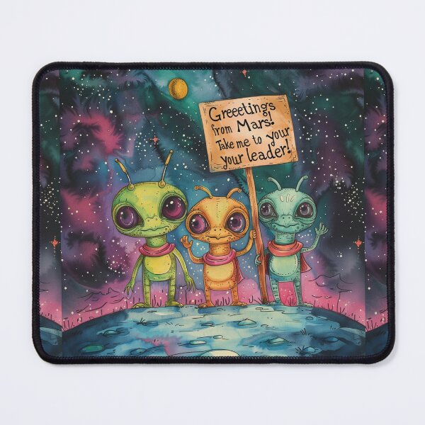 Item preview, Cute Aliens Art  designed and sold by Obsidian Ink by Wilshire.