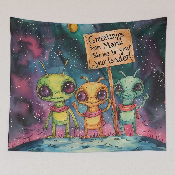 Item preview, Cute Aliens Art  designed and sold by Obsidian Ink by Wilshire.