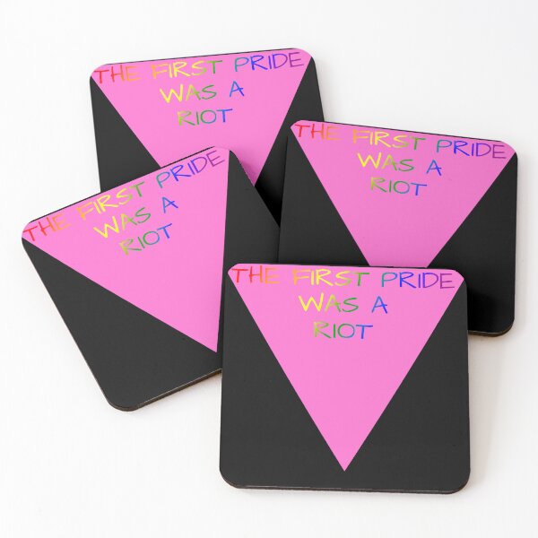 Item preview, The First Pride Was A Riot, LGBTQ Pride Flag Colors, Pink Triangle Pride Design  designed and sold by Travelslightly.