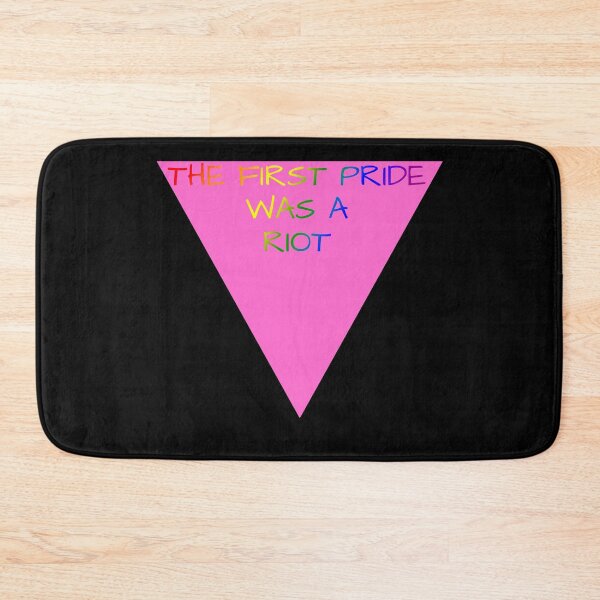 Item preview, The First Pride Was A Riot, LGBTQ Pride Flag Colors, Pink Triangle Pride Design  designed and sold by Travelslightly.