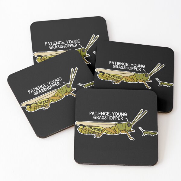 Item preview, (Version for DARK COLORED Items) PATIENCE, YOUNG GRASSHOPPER (Differential) designed and sold by chicorycreative.