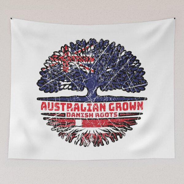 Item preview, Danish Denmark Australian Australia Tree Roots Flag designed and sold by FlagX.