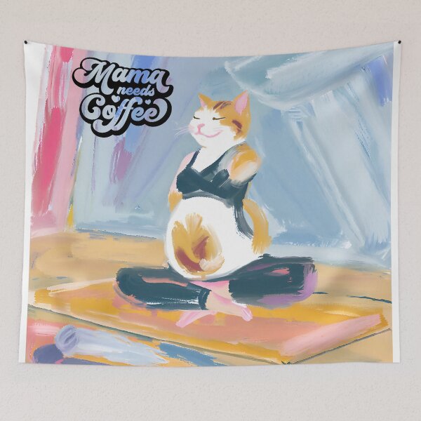 Item preview, AVOCATO | THE YOGA CAT designed and sold by MUDUGAMU.