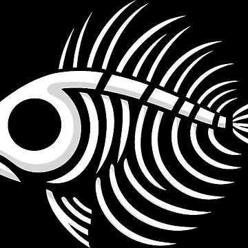 Artwork thumbnail, Fish Skeleton by PrintspireArts