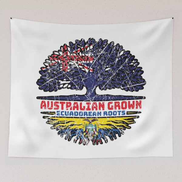 Item preview, Ecuador Ecuadorian Ecuadorean Ecuadoran Australian Australia Tree Roots Flag designed and sold by FlagX.