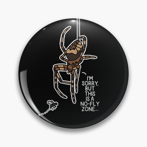 Item preview, (Version for DARK COLORED Items) NO FLY-ZONE (Garden Spider) designed and sold by chicorycreative.