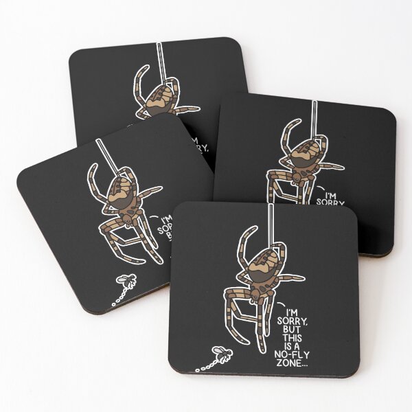 Item preview, (Version for DARK COLORED Items) NO FLY-ZONE (Garden Spider) designed and sold by chicorycreative.