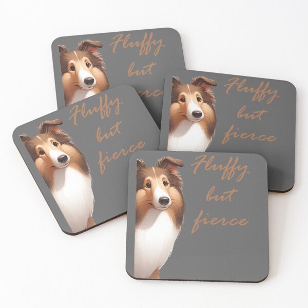 Item preview, Fluffy But Fierce - Collie dog designed and sold by ART-HOME-PAWS.