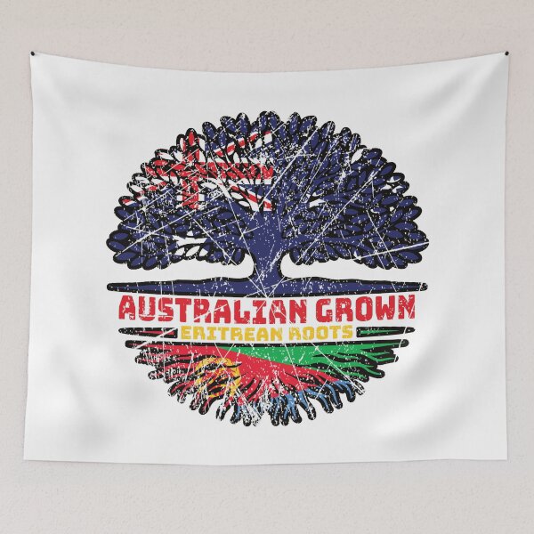 Item preview, Eritrea Eritrean Australian Australia Tree Roots Flag designed and sold by FlagX.