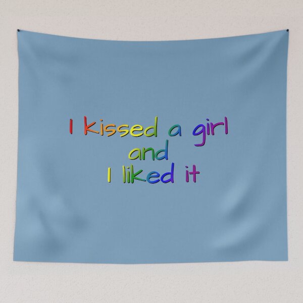 Item preview, I Kissed A Girl and I Liked It Rainbow Pride Flag Colors, Lesbian/Sapphic Pride Design  designed and sold by Travelslightly.