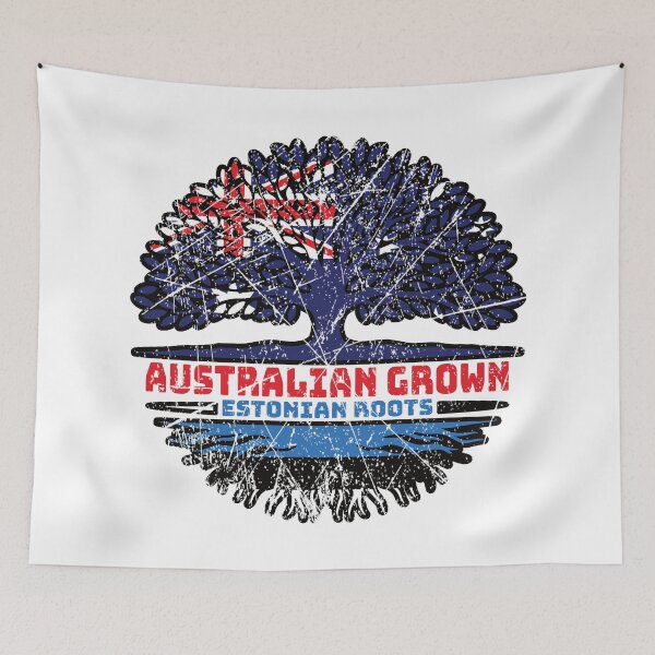 Item preview, Estonia Estonian Australian Australia Tree Roots Flag designed and sold by FlagX.