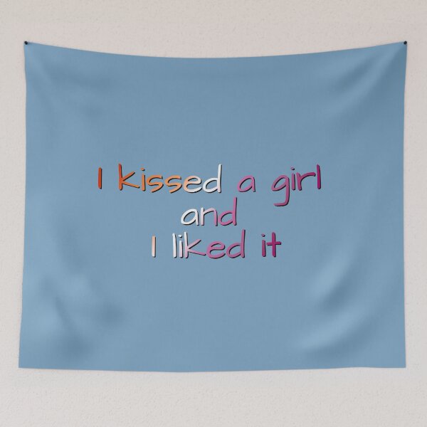 Item preview, Copy of I Kissed A Girl and I Liked It Lesbian Pride Flag Colors, Lesbian Pride Design  designed and sold by Travelslightly.