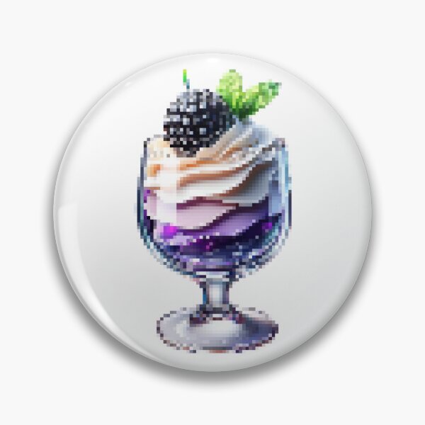Item preview, Pixelated Blackberry Dessert in Glass designed and sold by strbpn.