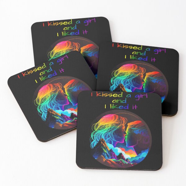 Item preview, I Kissed A Girl and I Liked It Rainbow Pride Flag Colors, Lesbian / Sapphic Pride Design  designed and sold by Travelslightly.