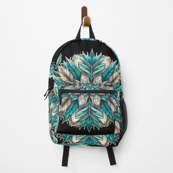 Item preview, Mandala, tropical flowers, flovers flover, Leaves, digital art, sticker, fireworks, Turquoise Waves, Garden Turquoise Brown, turquoise designed and sold by Printed Mistakes.
