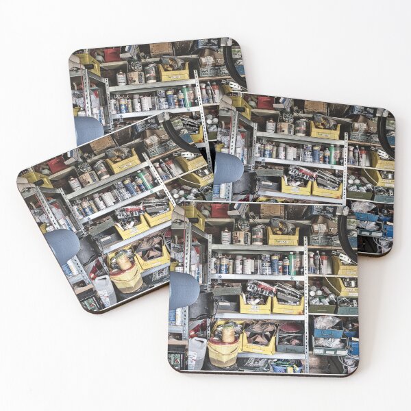 Item preview, Machine shop Photo colourful garage tool maker craftsperson tradie device artisan home designed and sold by cabevo.
