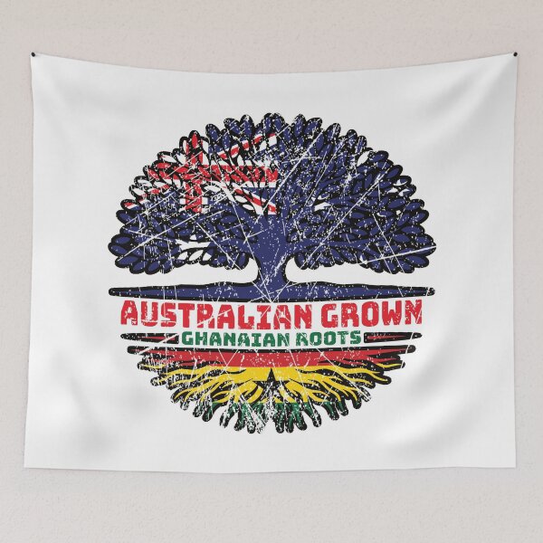 Item preview, Ghana Ghanaian Australian Australia Tree Roots Flag designed and sold by FlagX.