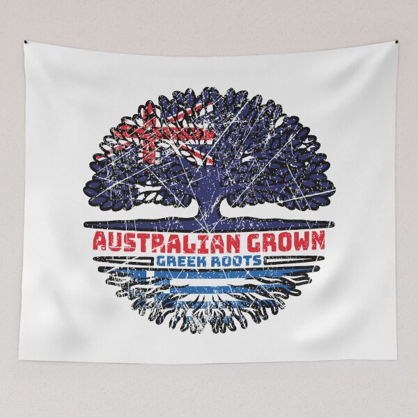 Item preview, Greece Greek Australian Australia Tree Roots Flag designed and sold by FlagX.