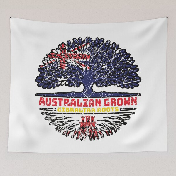Item preview, Gibraltar Gibraltarian Australian Australia Tree Roots Flag designed and sold by FlagX.