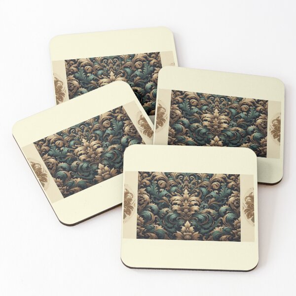 Item preview, Teal & Gold Damask designed and sold by DesignsByPrnces.