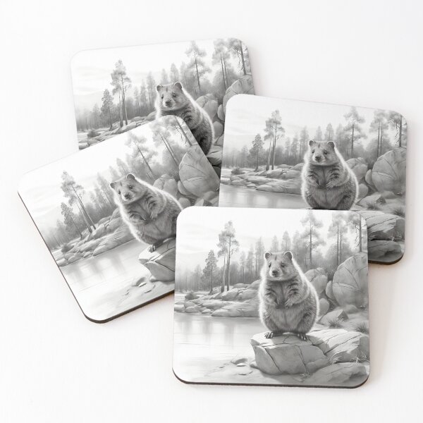 Item preview, Quokkas pencil drawing designed and sold by Pencil-Art.