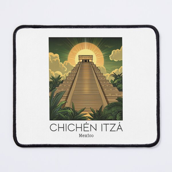 Artikelvorschau, Eine Vintage-Reisekunst von Chichén Itzá - Mexiko entworfen und verkauft von GoodOldVintage.