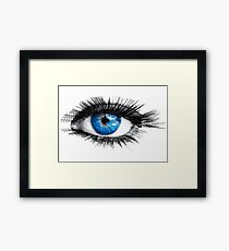 blue eyes Framed Print