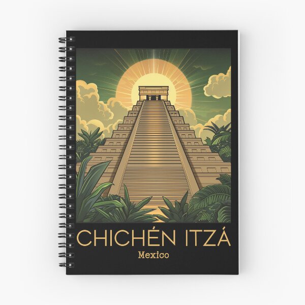 Artikelvorschau, Eine Vintage-Reisekunst von Chichén Itzá - Mexiko entworfen und verkauft von GoodOldVintage.