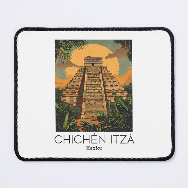 Artikelvorschau, Eine Vintage-Reisekunst von Chichén Itzá - Mexiko entworfen und verkauft von GoodOldVintage.