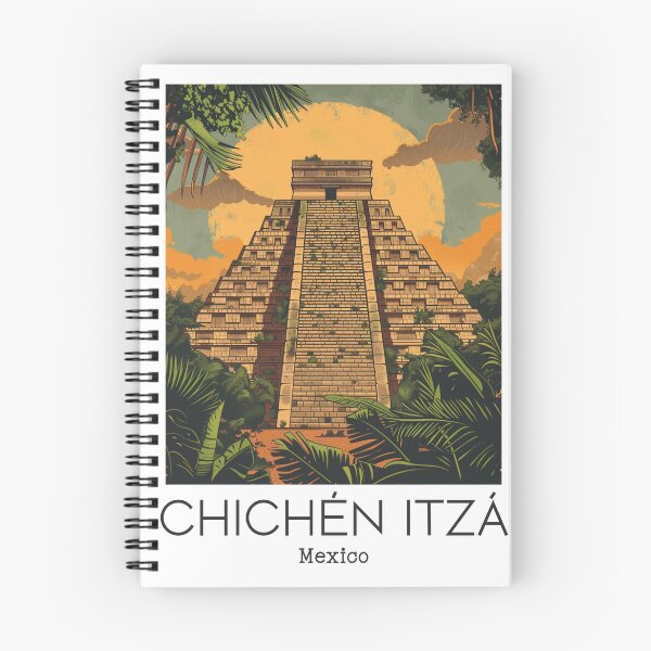 Artikelvorschau, Eine Vintage-Reisekunst von Chichén Itzá - Mexiko entworfen und verkauft von GoodOldVintage.