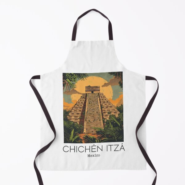 Artikelvorschau, Eine Vintage-Reisekunst von Chichén Itzá - Mexiko entworfen und verkauft von GoodOldVintage.