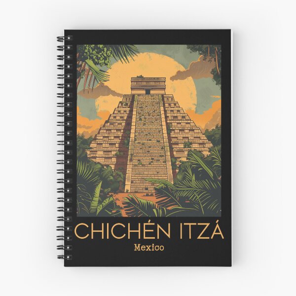 Item preview, A Vintage Travel Art of Chichén Itzá - Mexico designed and sold by GoodOldVintage.