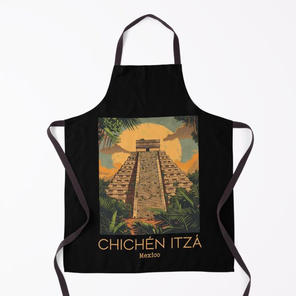 Item preview, A Vintage Travel Art of Chichén Itzá - Mexico designed and sold by GoodOldVintage.