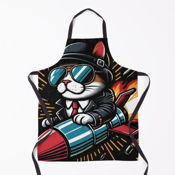 Item preview, Rocket-driving cat dodges bullets designed and sold by phumisak0610.