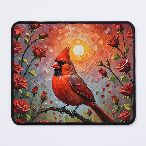 Item preview, Impasto Red Cardinal designed and sold by DiscoGypsyFish.