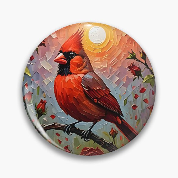 Item preview, Impasto Red Cardinal designed and sold by DiscoGypsyFish.