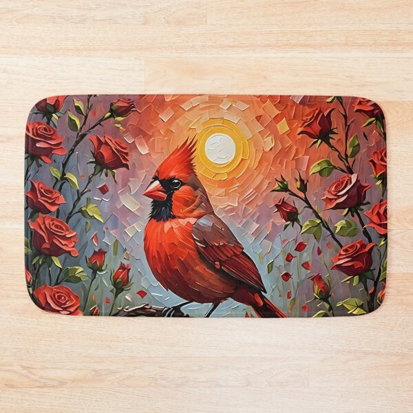 Item preview, Impasto Red Cardinal designed and sold by DiscoGypsyFish.
